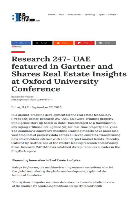 BigNewsNetwork Feature on Research 24/7 UAE in Dubai Media City